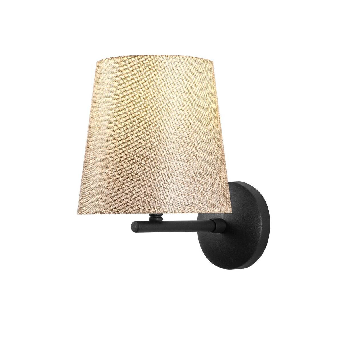 Opviq Wandleuchte creme schwarz Metall B/H/L: ca. 22x26x18 cm E27 1 Brennstellen