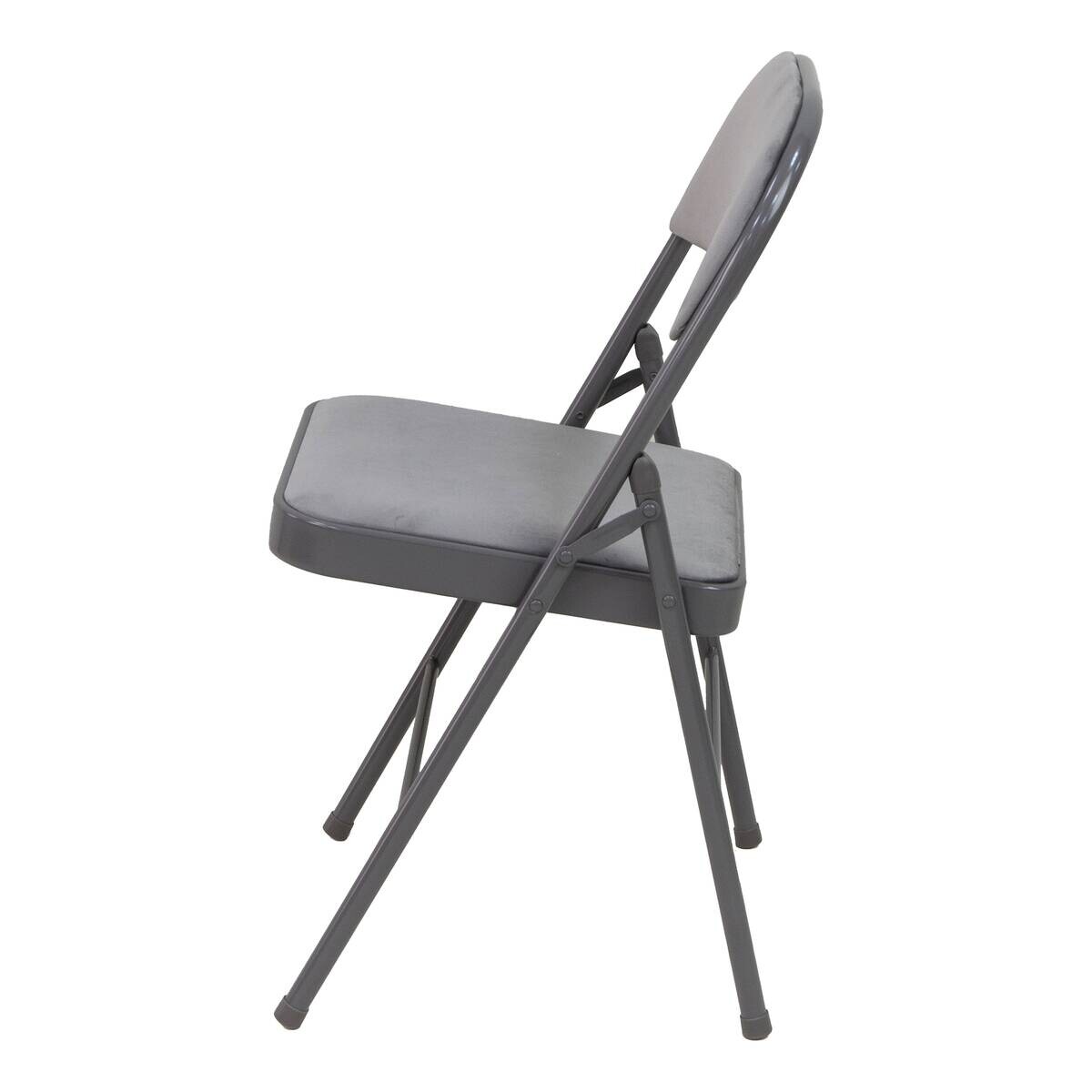 Klappstuhl Sören grau Samtoptik B/H/T: ca. 46,5x79x47 cm