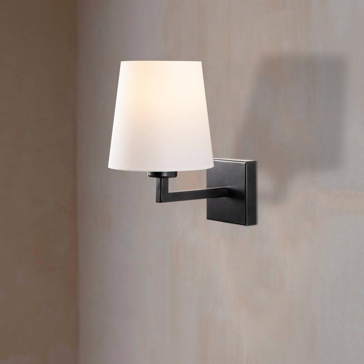 Opviq Wandleuchte schwarz weiß Metall B/H/L: ca. 24x30x18 cm E27 1 Brennstellen