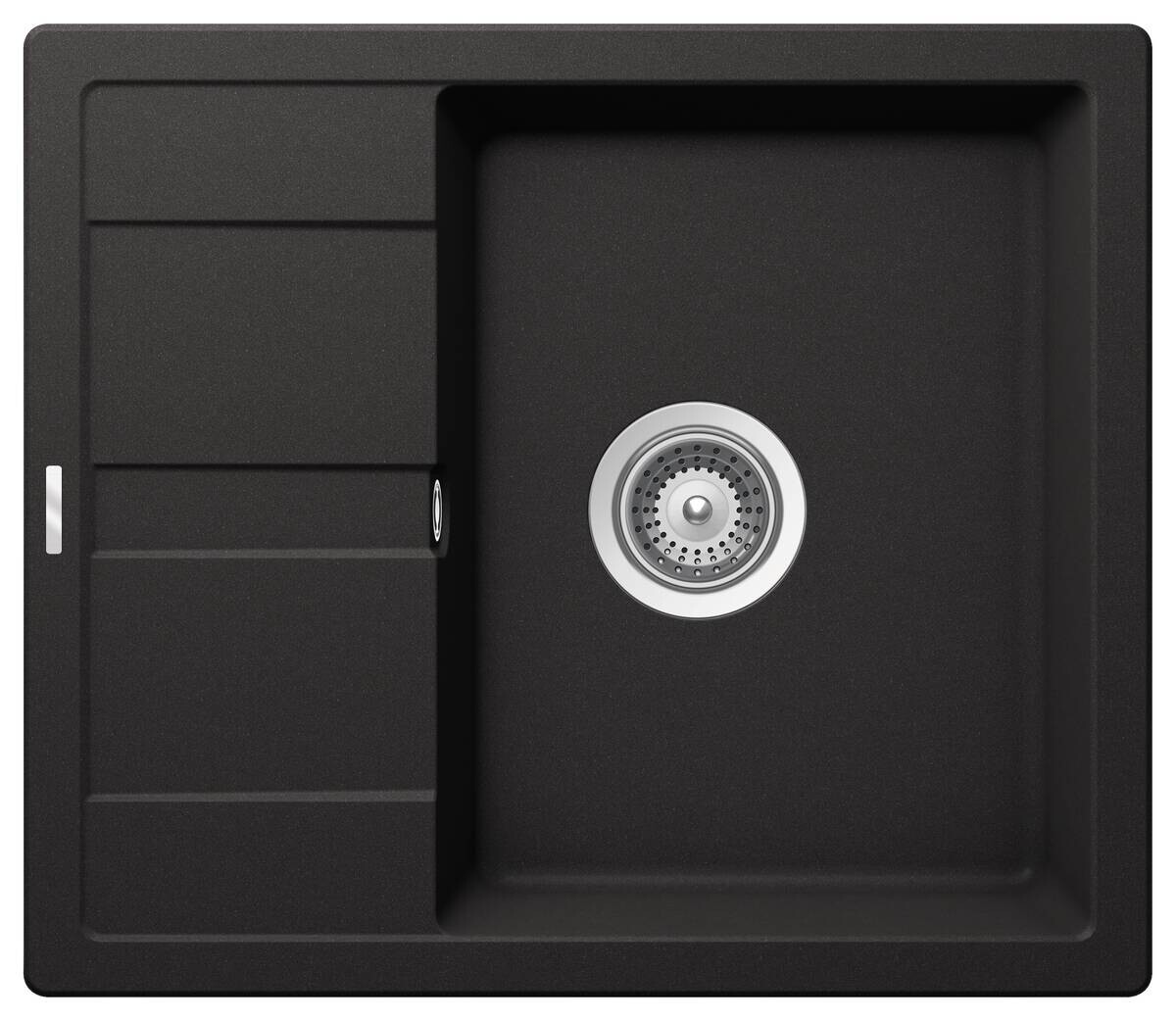 Respekta Einbauspüle Nashville schwarz Granit B/H/T: ca. 58x19,5x50 cm