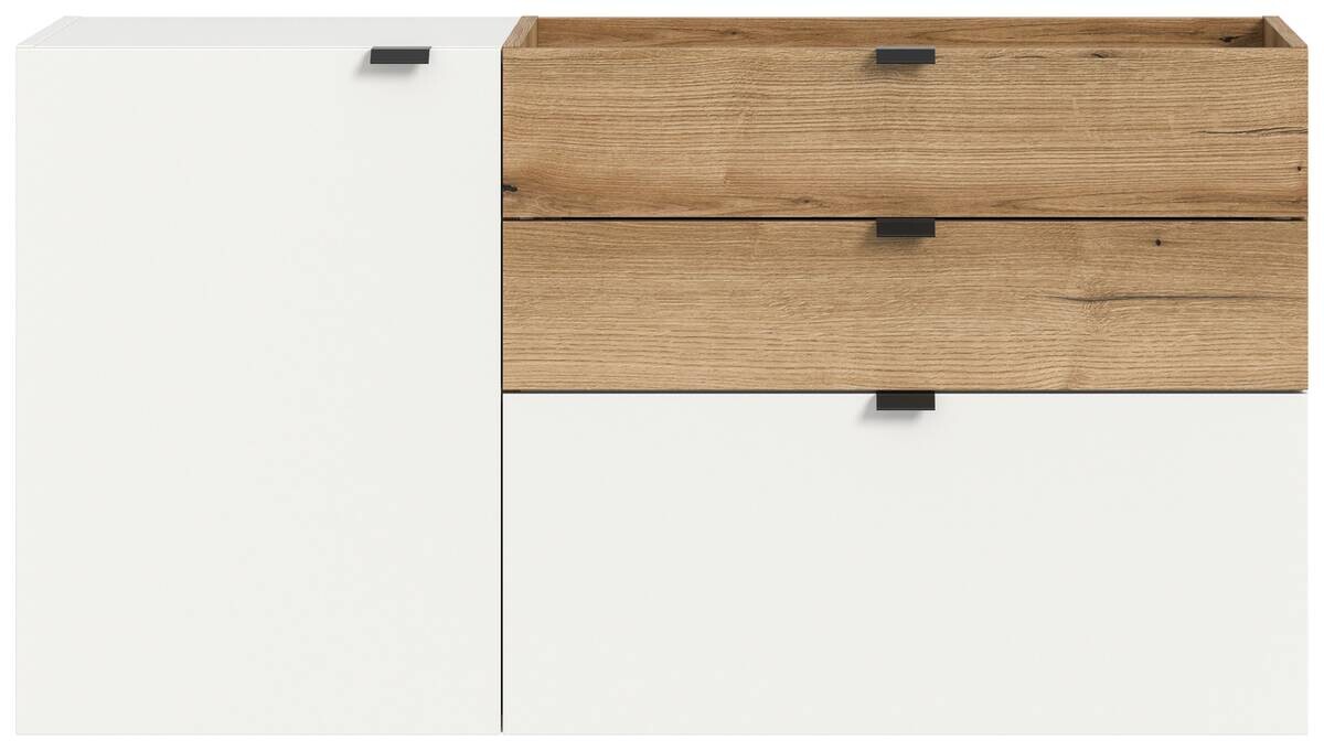Hängeschuhschrank Naro weiß Evoke Oak Nachbildung B/H/T: ca. 120x64x37 cm