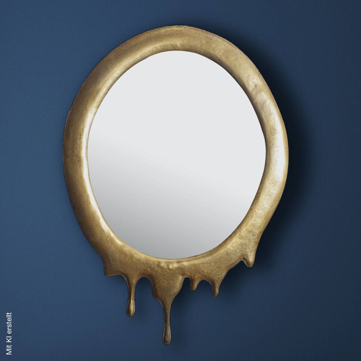 Wohnling Wandspiegel gold Metall B/H/T: ca. 50x71x3 cm