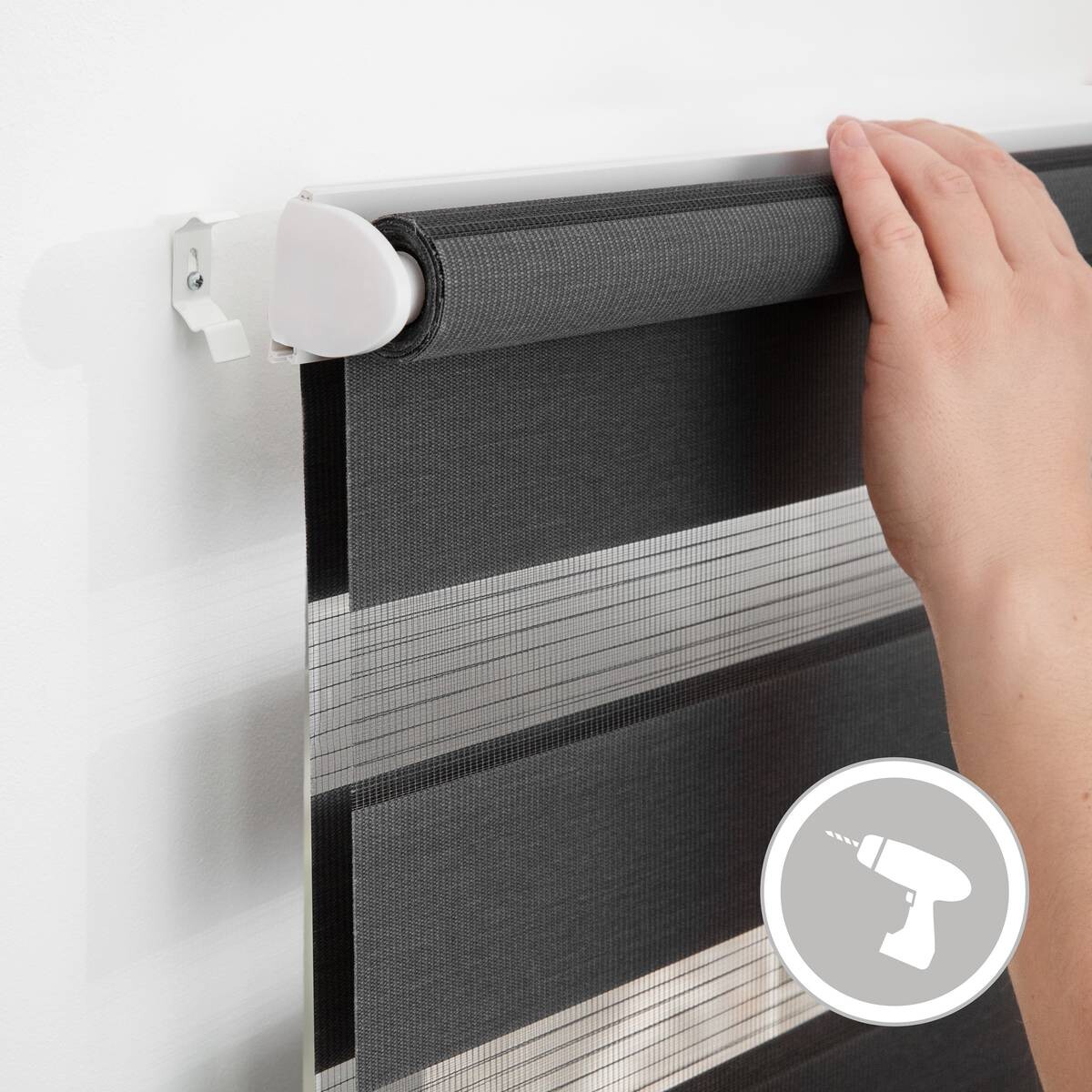 LICHTBLICK Doppelrollo Duo anthrazit B/L: ca. 50x150 cm