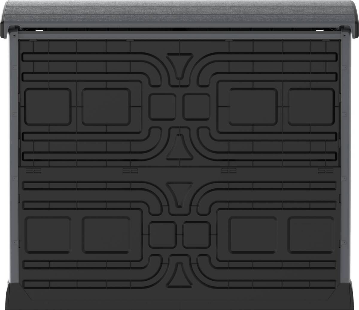 VCM Mülltonnenbox 2er StoreAway grau Kunststoff B/H/L: ca. 145x125x83 cm