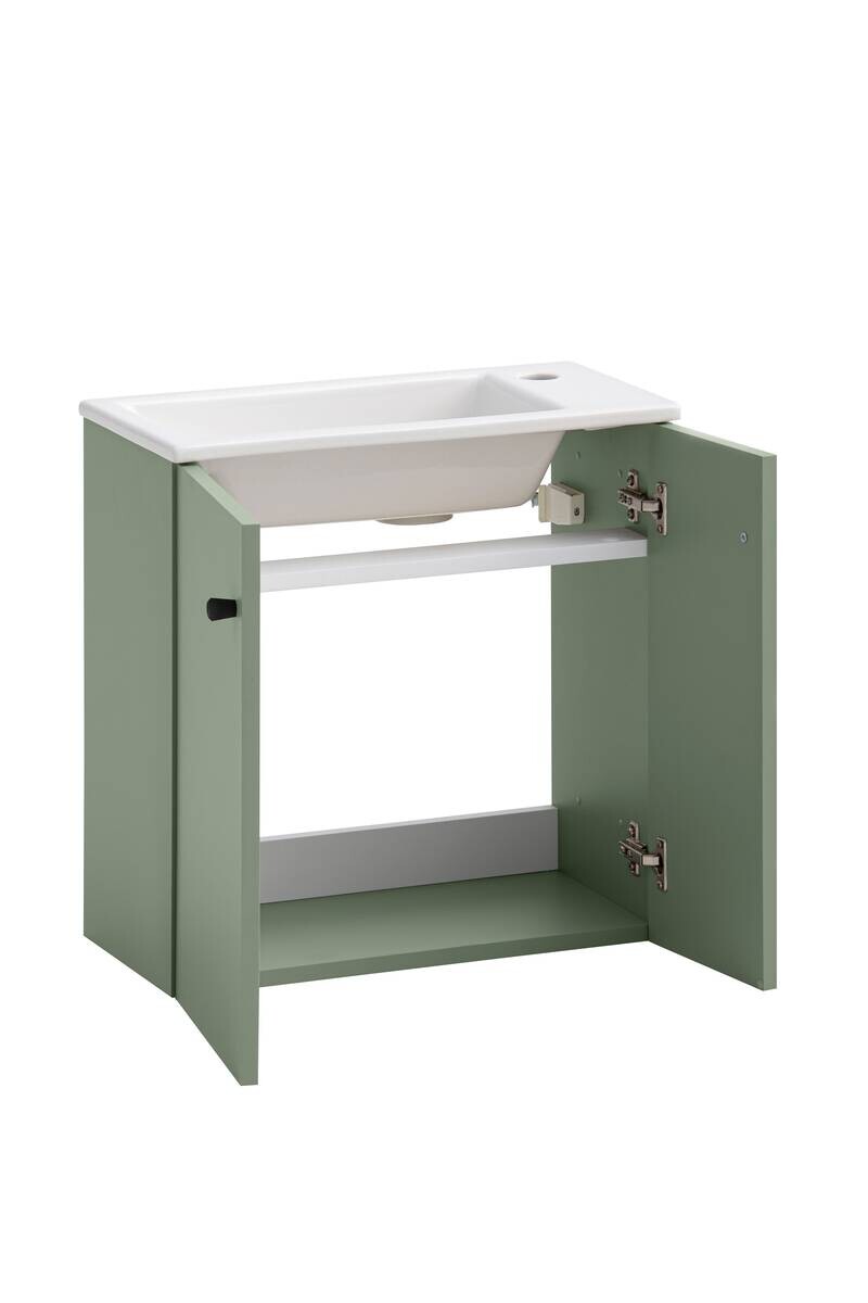 Waschbeckenunterschrank Ebba Pistazie B/H/T: ca. 50x51,4x25 cm