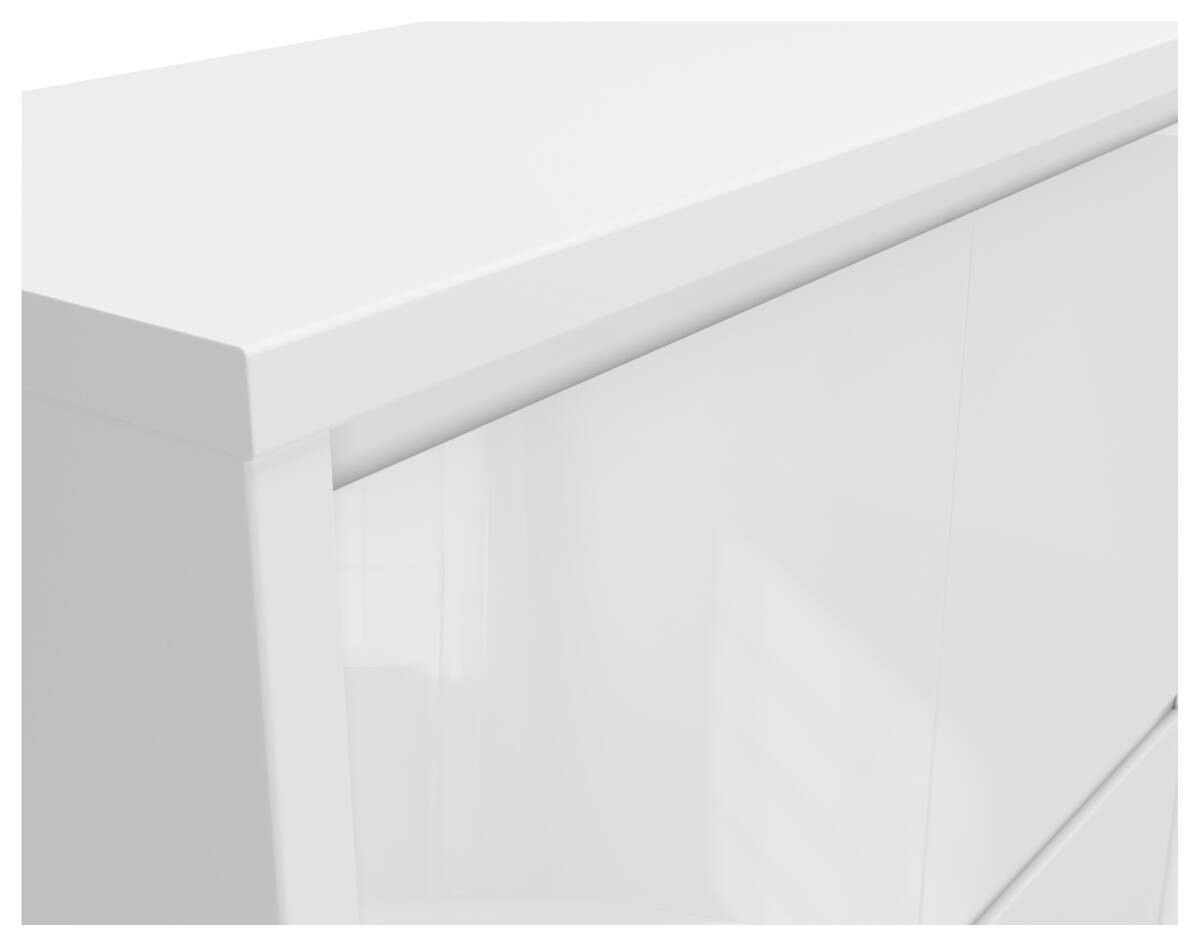 Sideboard Larios weiß matt weiß glänzend B/H/T: ca. 105x112x40 cm