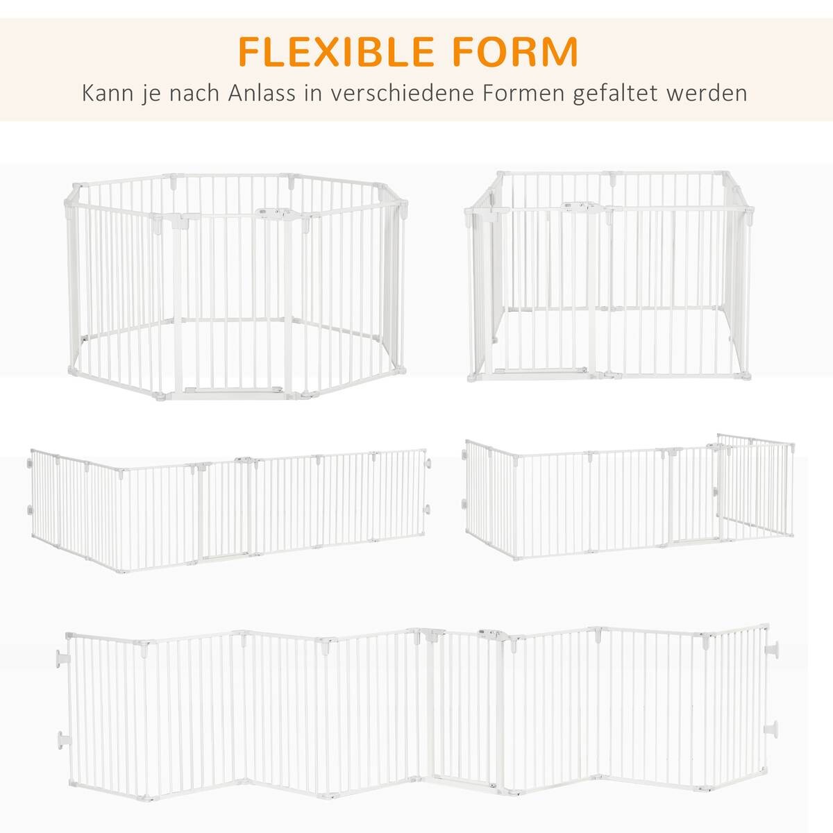 PawHut Hunde Absperrgitter