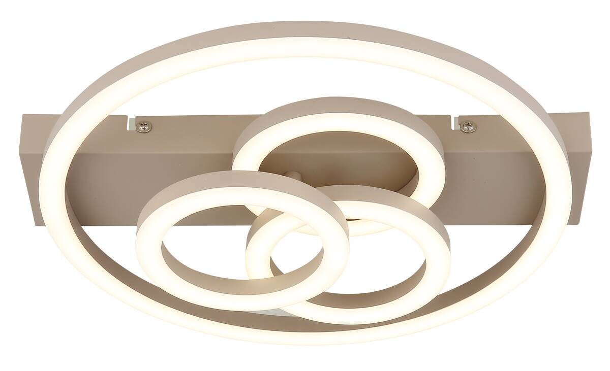 GLOBO LED-Deckenleuchte sand Metall Kunststoff B/H/L: ca. 33x8,8x35 cm 1 Brennstellen