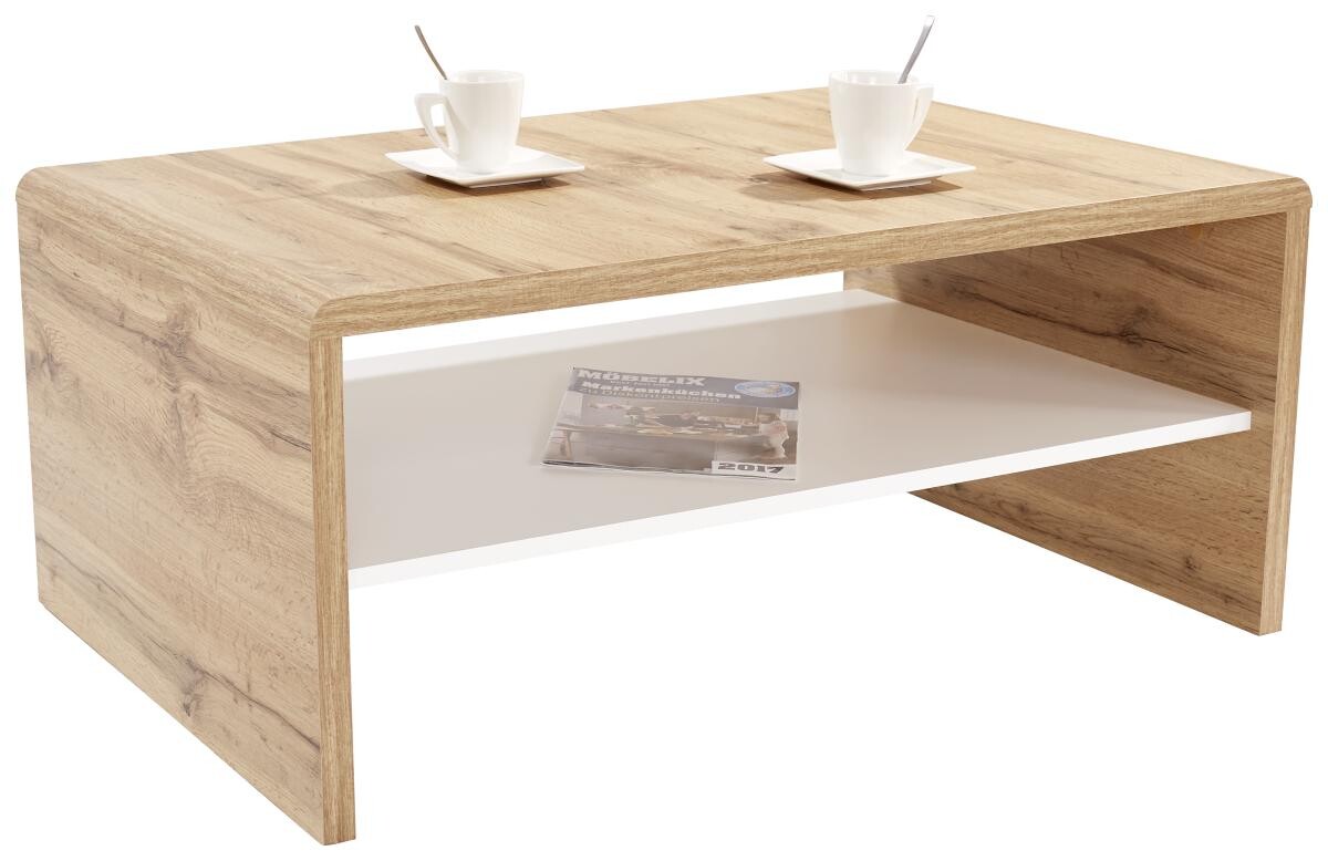Couchtisch Cala Luna C4T02 Eiche Wotan Alpinweiß Nachbildung B/H/T: ca. 100x40x59 cm