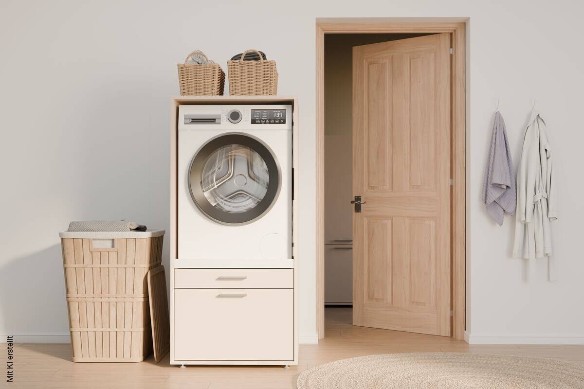 Washcab Waschmaschinenschrank WCBA142-K beige