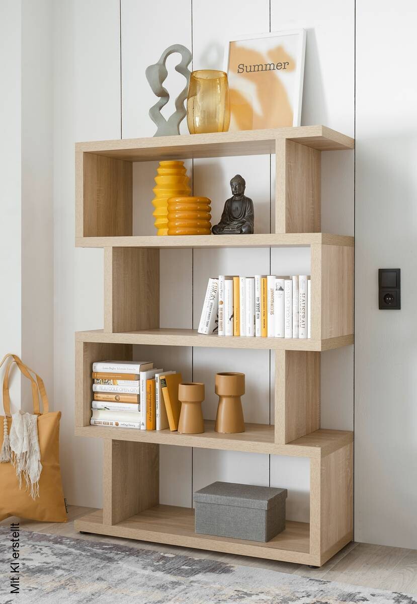 Standregal Style Eiche Sonoma Nachbildung B/H/T: ca. 100x152x38 cm