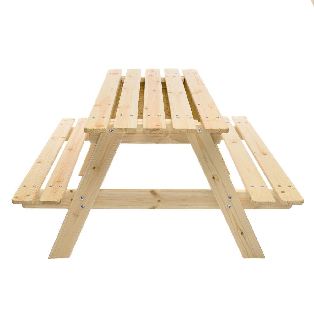 Timbela Kindersitzgarnitur M010 natur Holz B/H/L: ca. 90x50x90 cm