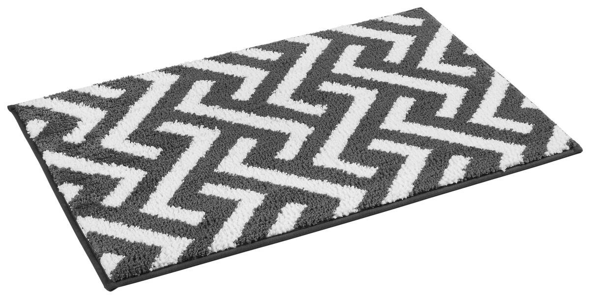 POCOline Badematte Badmatte Luxor anthrazit 100% Polyester B/L: ca. 50x80 cm