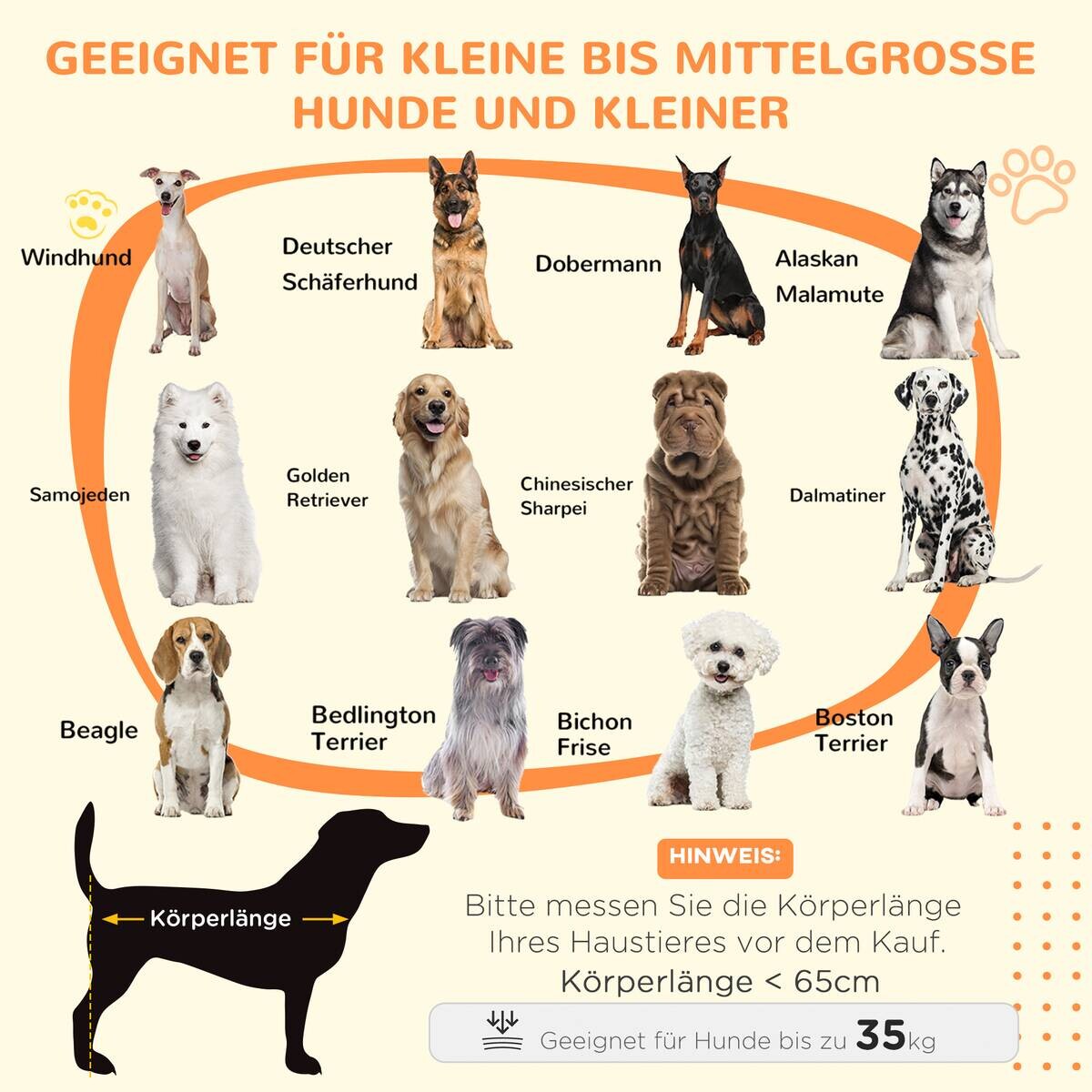 PawHut Hunde-Zubehör grau Spanplatte B/H/L: ca. 60x116x87 cm
