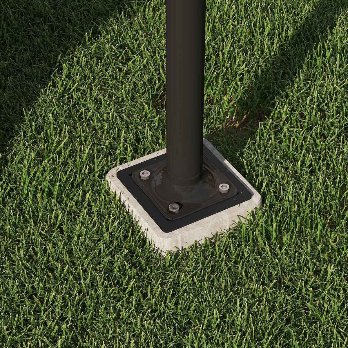 Outsunny Schirmständer dunkelgrau Metall B/H/L: ca. 16,5x40x16,5 cm