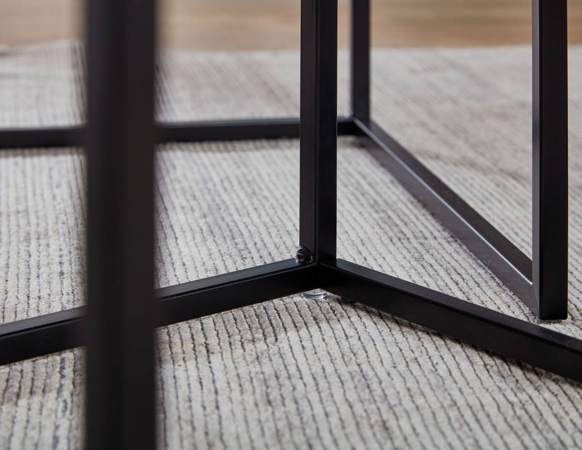 Beistelltisch 2er-Set. schwarz Stahl B/H/T: ca. 40x45x40 cm