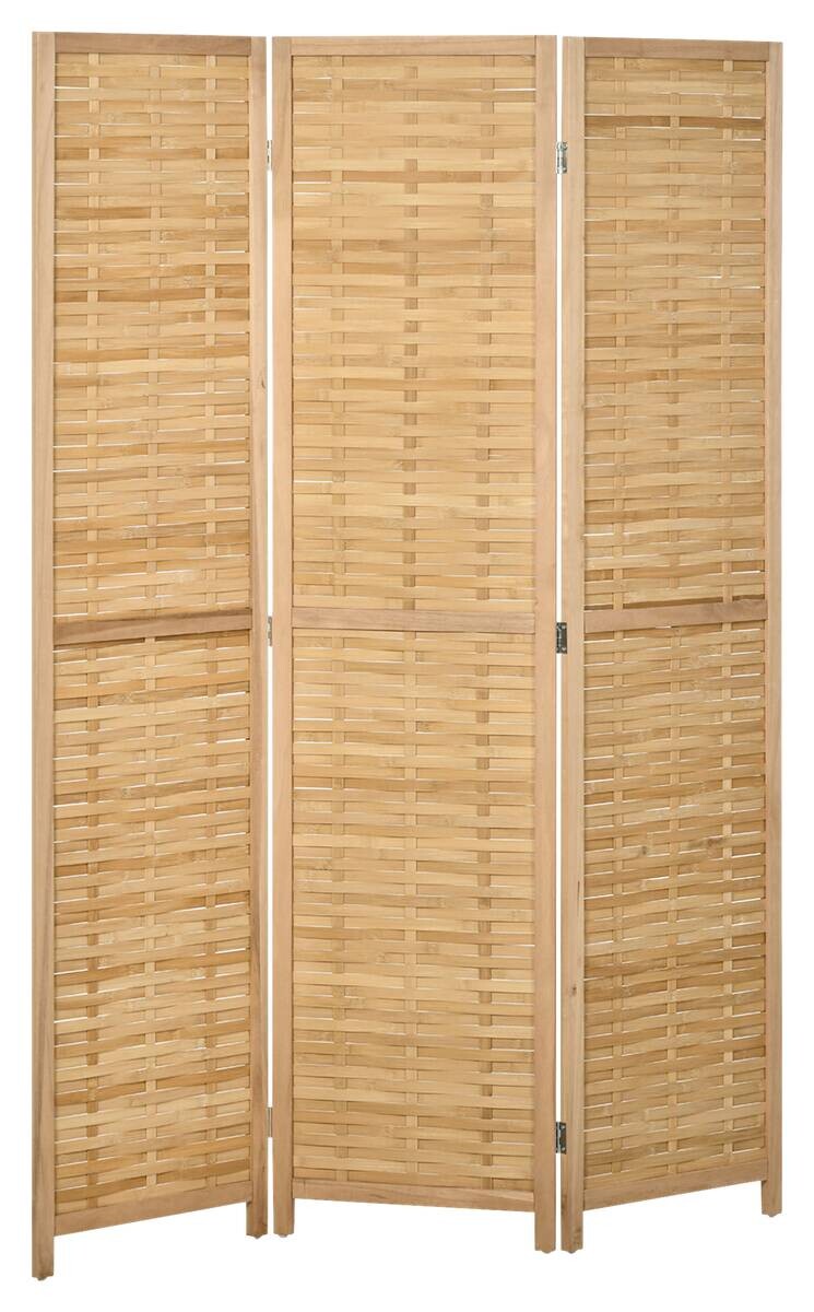 HOMCOM Paravent natur Bambus B/H/L: ca. 1,8x120x170 cm