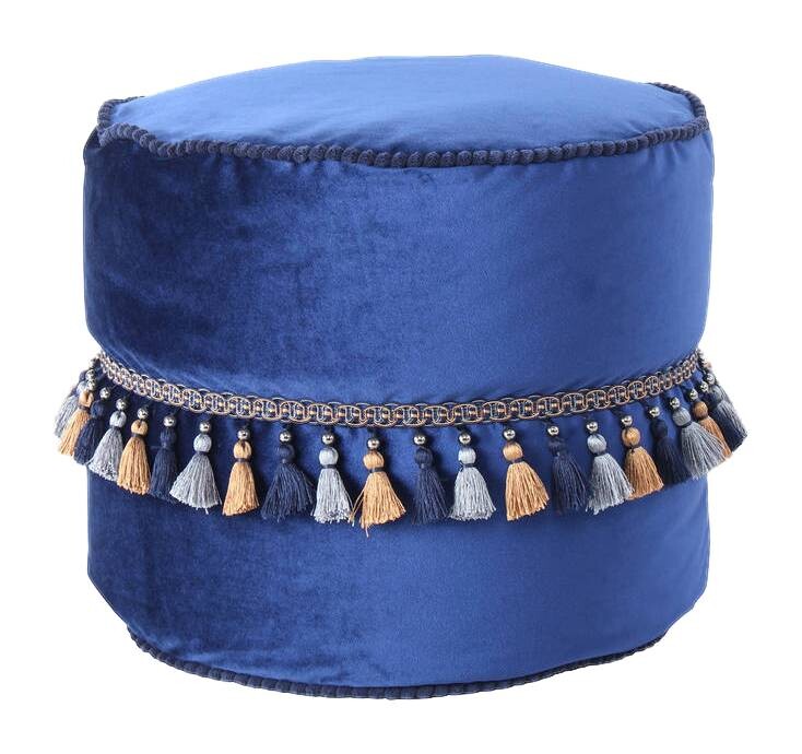 360 Living Hocker Taj Mahal 200 blau H/D: ca. 38x45 cm