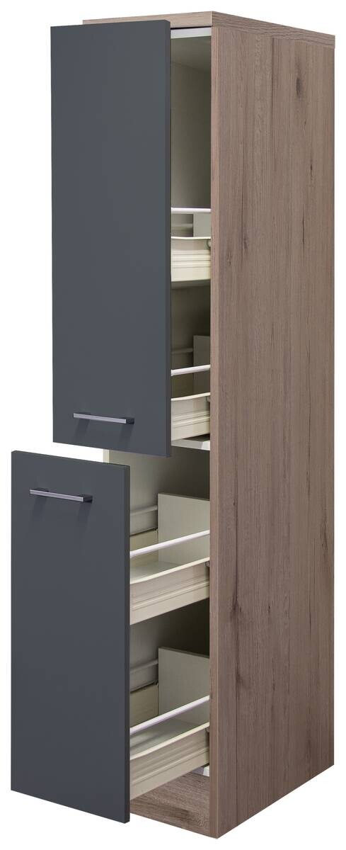 Apothekerschrank Morena grau matt B/H/T: ca. 30x161x60 cm