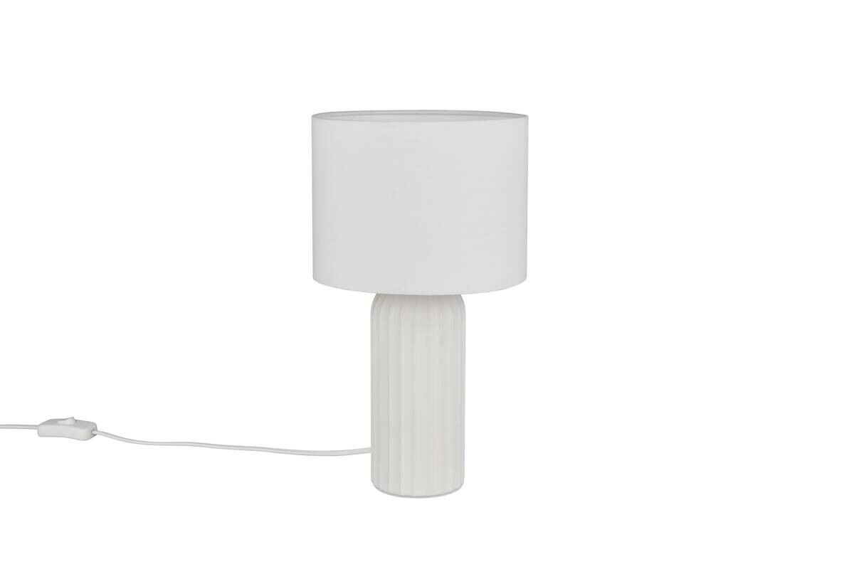 Reality Tischleuchte Blaire weiß Keramik Stoff B/L: ca. 20x36 cm