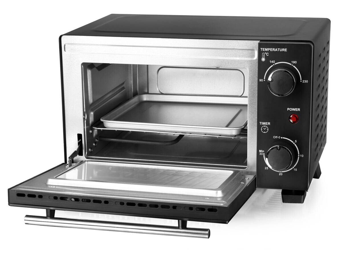 Emerio Backofen schwarz Edelstahl B/H/L: ca. 30,3x23,5x37,3 cm ca. 10 l