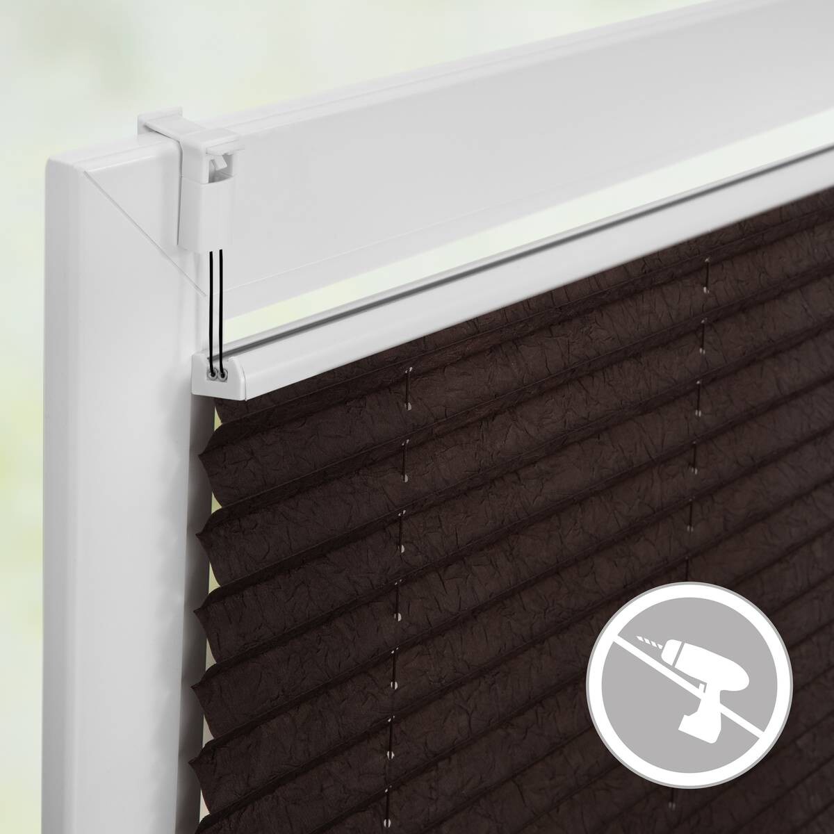 LICHTBLICK Spannplissee braun B/L: ca. 110x130 cm