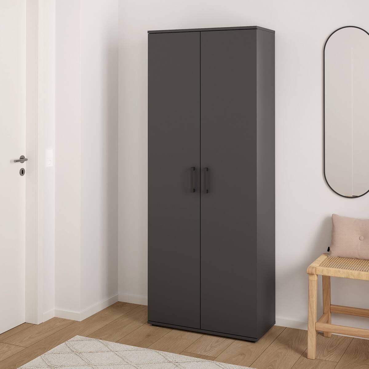 Mehrzweckschrank Mara anthrazit B/H/T: ca. 70x179x33,5 cm