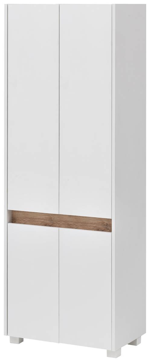 Hochschrank Cosmo perlweiß Optik B/H/T: ca. 56,9x164,5x33 cm