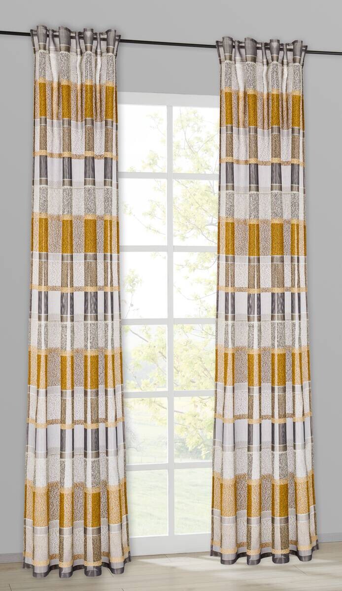 Kombivorhang Chelsea gelb B/L: ca. 145x245 cm