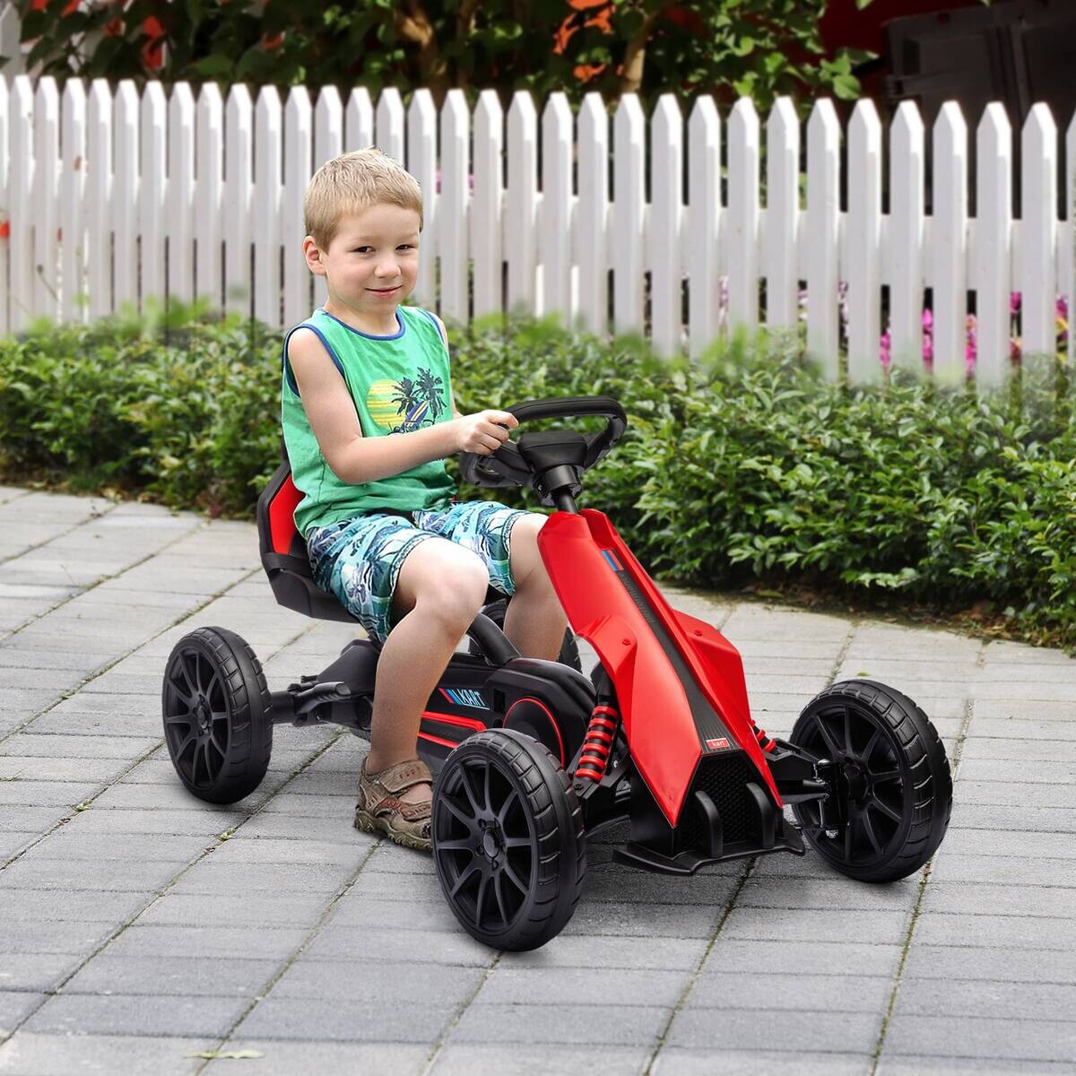 HOMCOM Go Kart rot B/H/L: ca. 58x58,5x100 cm