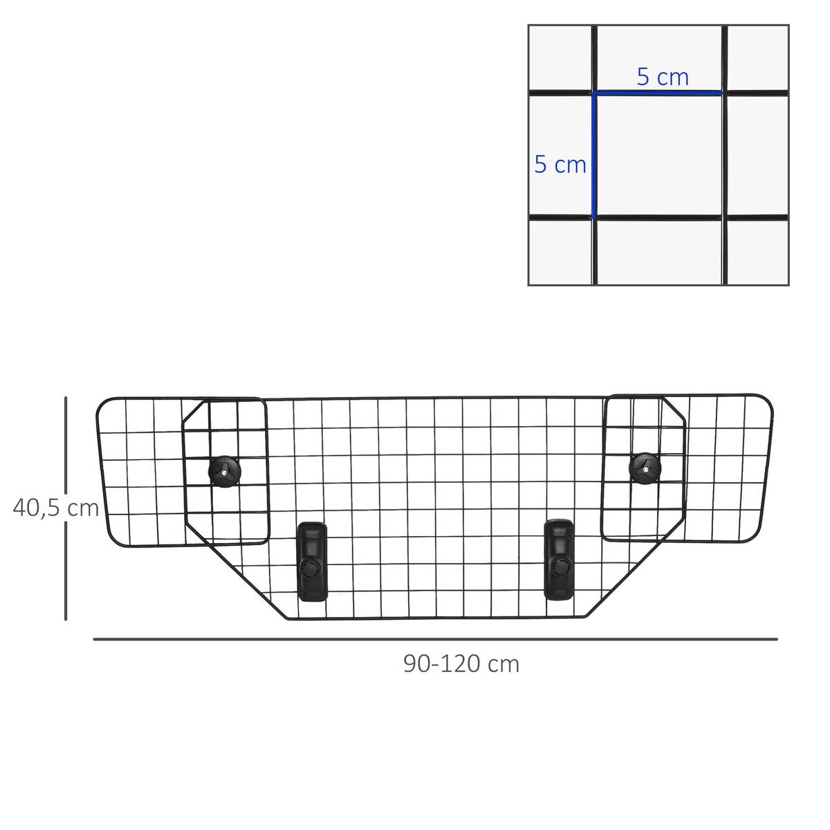 PawHut Hundeschutzgitter schwarz Metall B/H/L: ca. 0,6x40,5x120 cm
