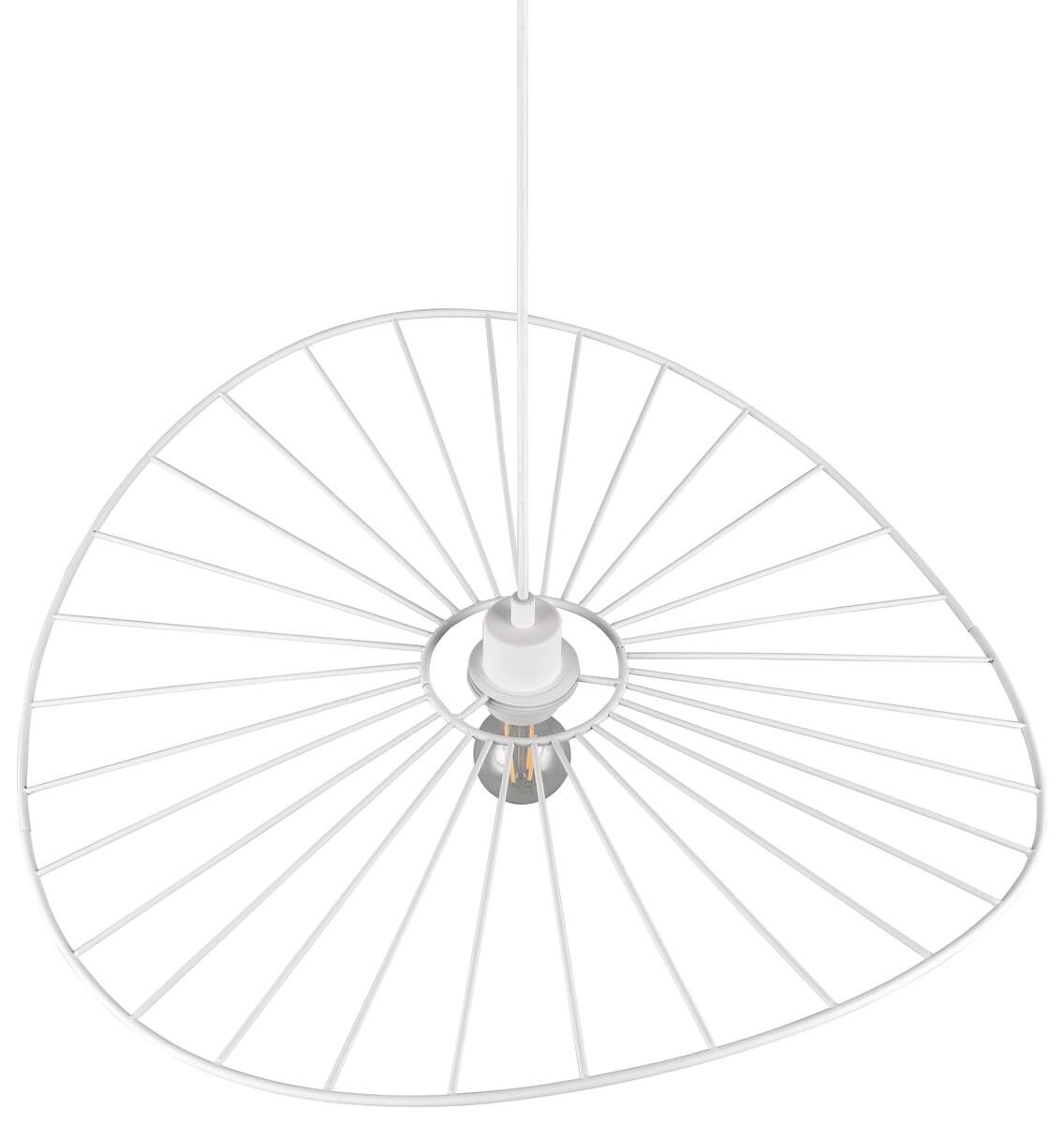 Reality Pendelleuchte R31451031 Chapeau weiß Metall H/D: ca. 150x60 cm E27 1 Brennstellen