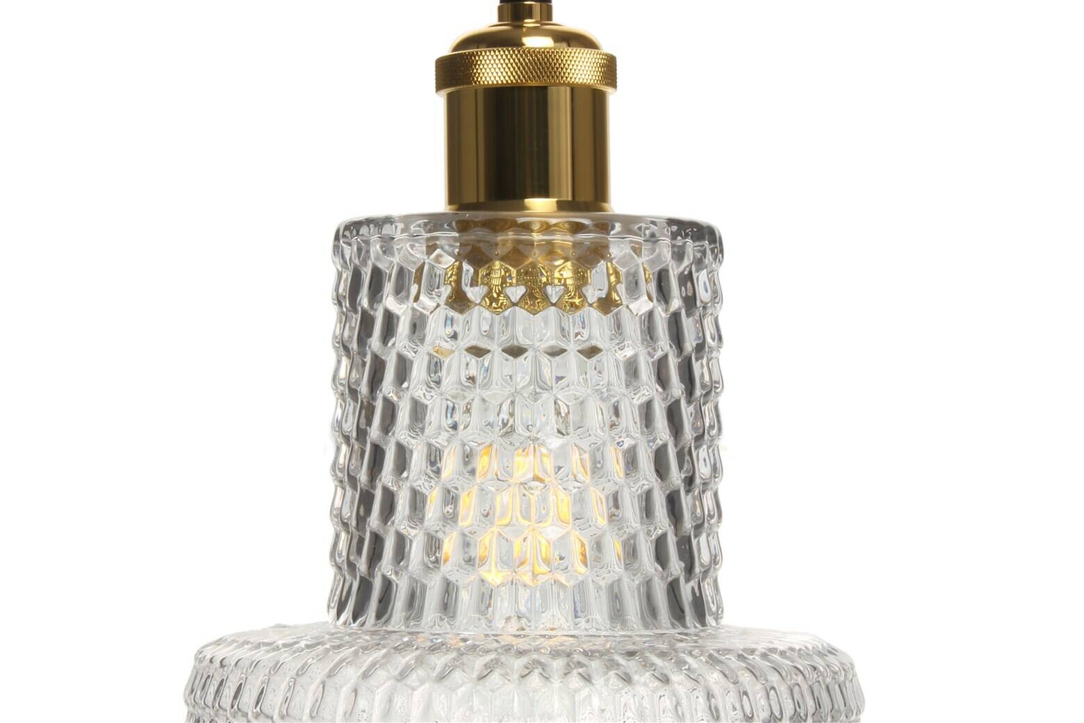 Kayoom Pendelleuchte Mona 125 transparent Glas H/D: ca. 27x17 cm E27 1 Brennstellen