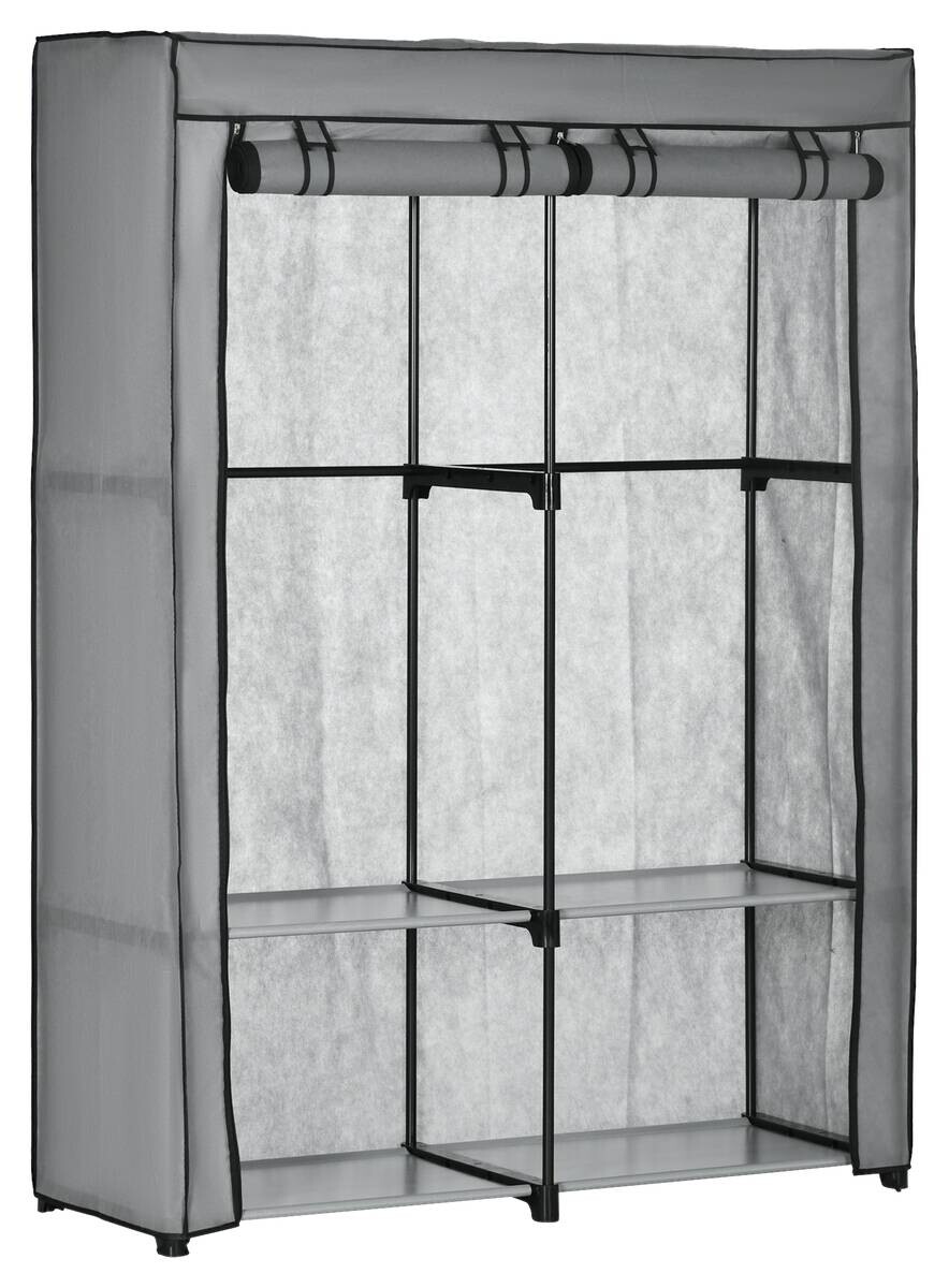 HOMCOM Kleiderschrank hellgrau Polypropylen B/H/L: ca. 49x118x170 cm