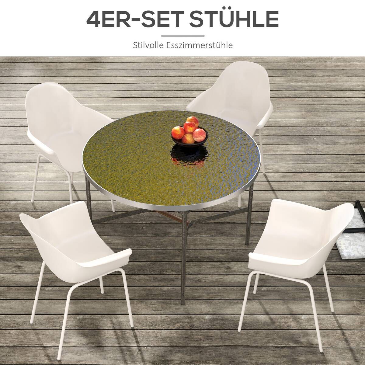 Outsunny Bistro-Set grau Stahl B/H/L: ca. 55x84x59 cm