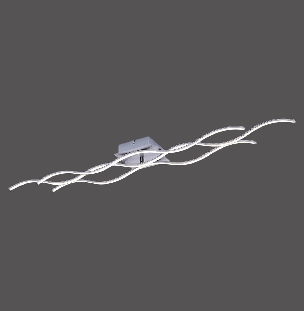 Just Light Deckenleuchte Wave Chrom Stahl Kunststoff B/L: ca. 16x140 cm