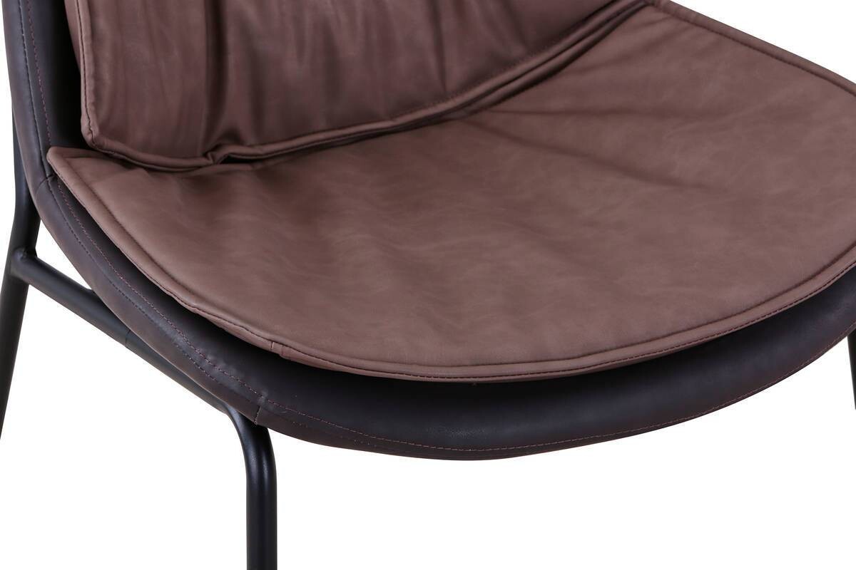 Stuhl Brady 200 braun Kunstleder B/H/T: ca. 54x84x64 cm