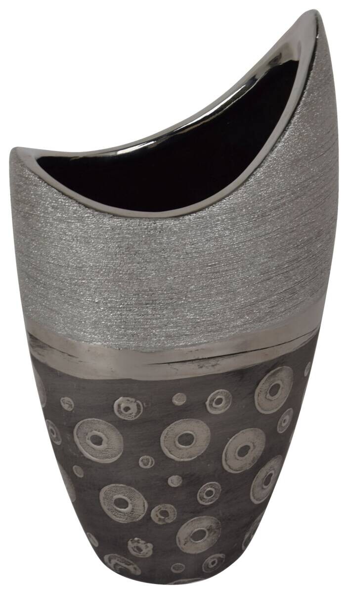 Vase silber Keramik