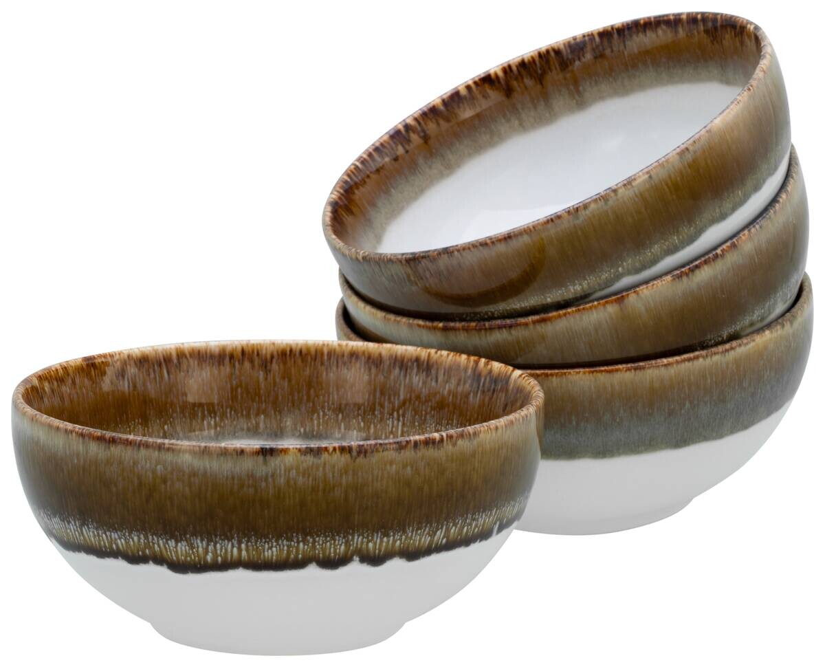 CreaTable Schüssel-Set Cascade braun Steinzeug
