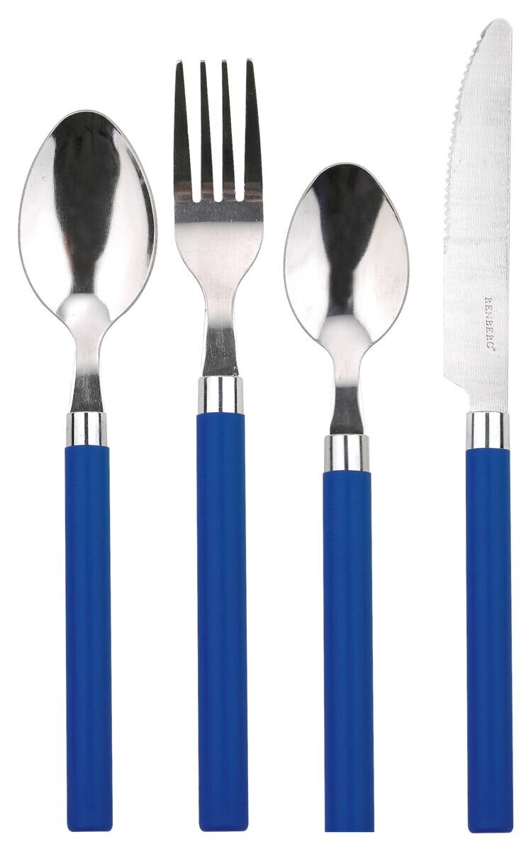 RENBERG Besteckset HAPPIE BLUE blau Edelstahl 24 tlg.