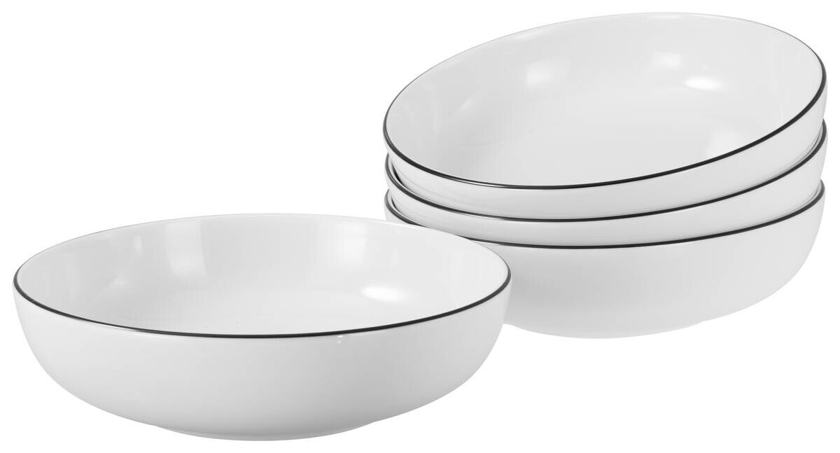 CreaTable Schüssel-Set Allround Black Line schwarz Porzellan
