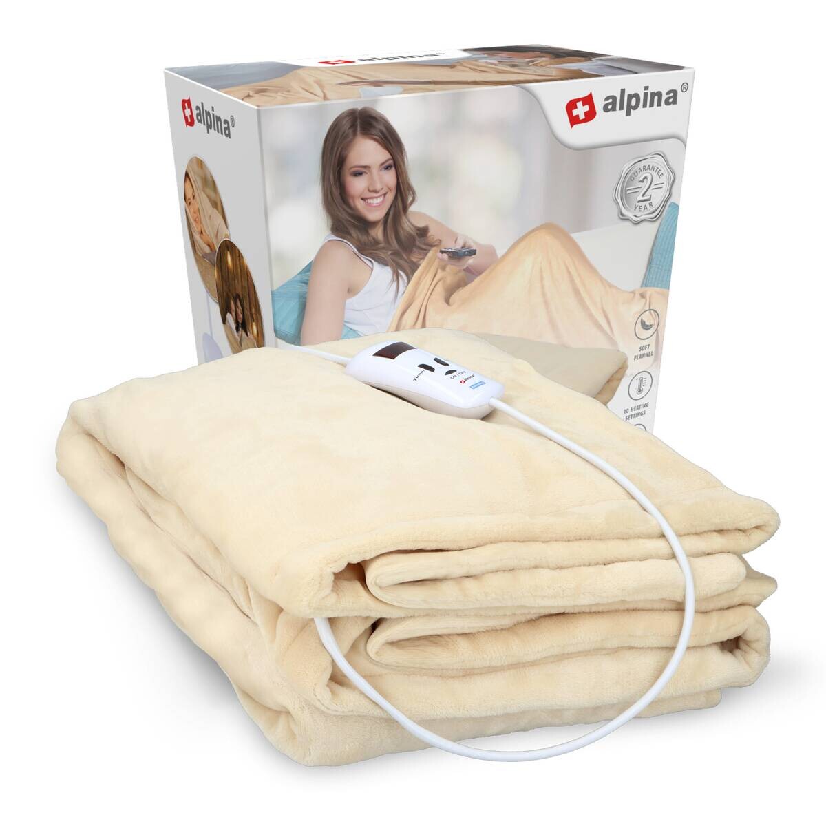 alpina Heizdecke OB-006 beige Polyester B/L: ca. 180x130 cm ca. 180 W