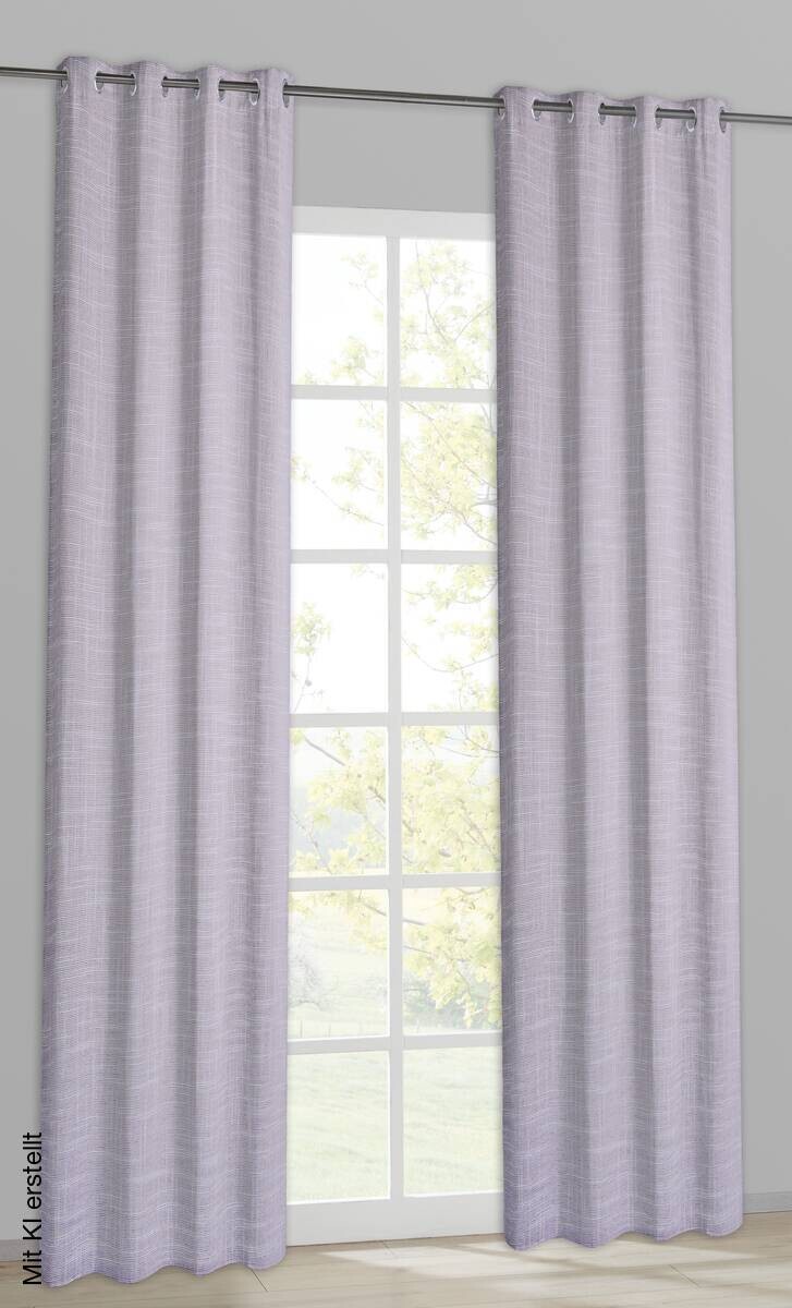 Ösenvorhang Monza flieder 100% Polyester B/L: ca. 135x245 cm