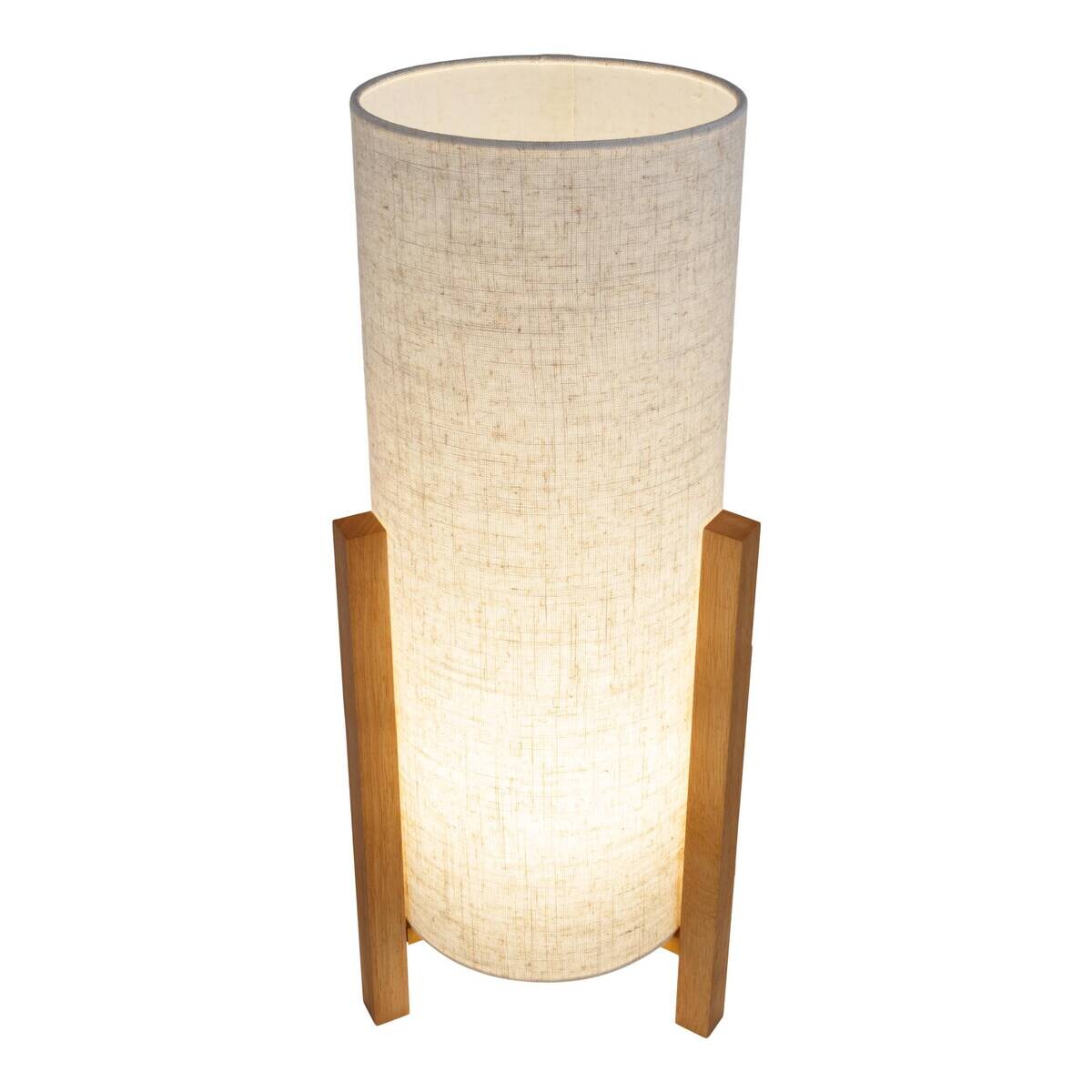 Näve Leuchten Tischleuchte 3193927 natur Textil B/H/T: ca. 22x52x22 cm E27 1 Brennstellen