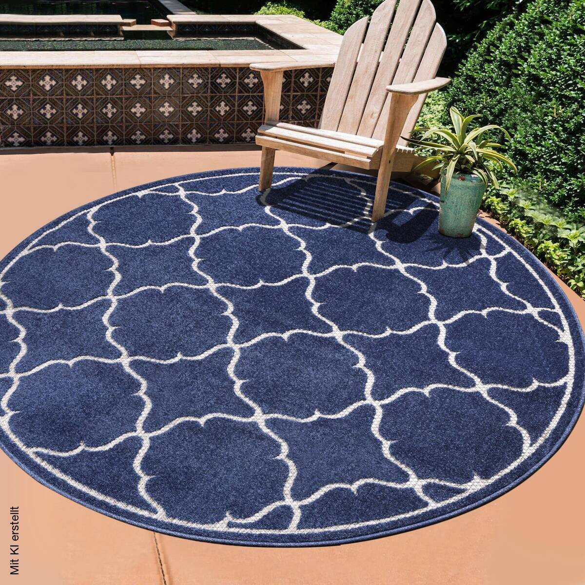 Sanat Outdoorteppich BERLIN blau D: ca. 120 cm