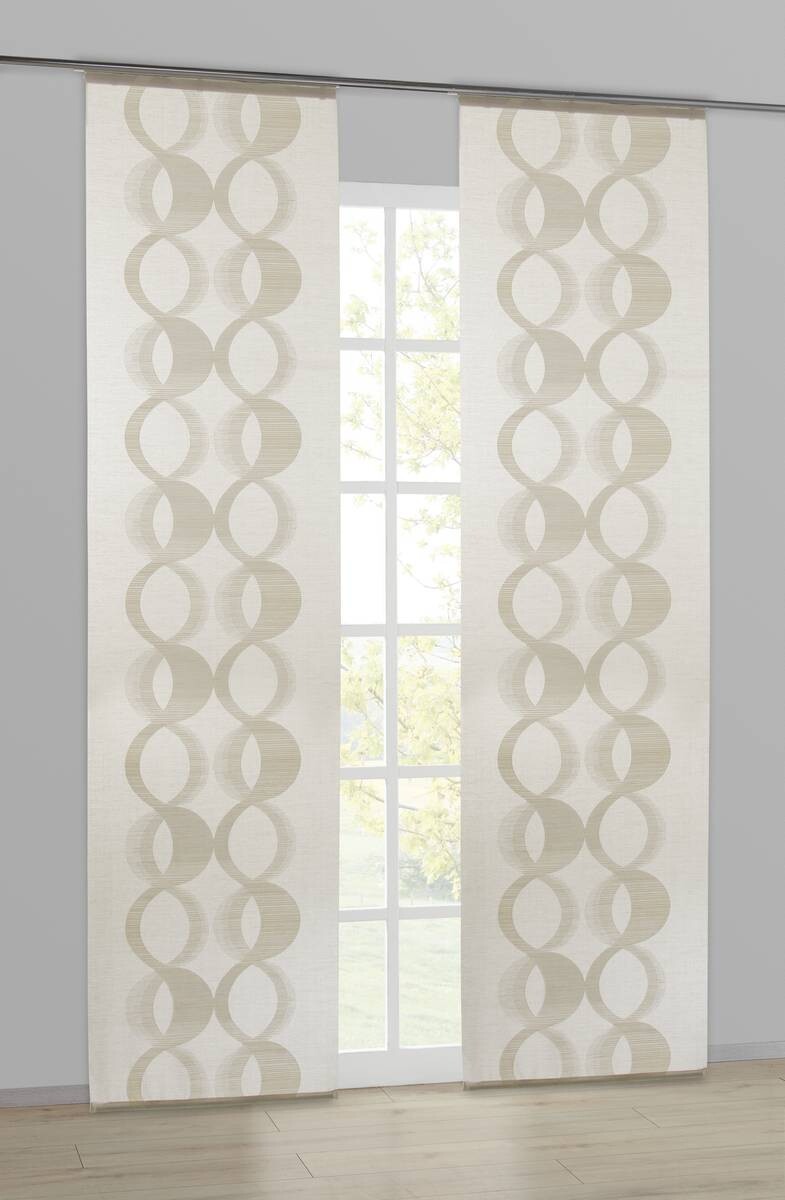POCOline Schiebevorhang Martina beige B/L: ca. 60x245 cm