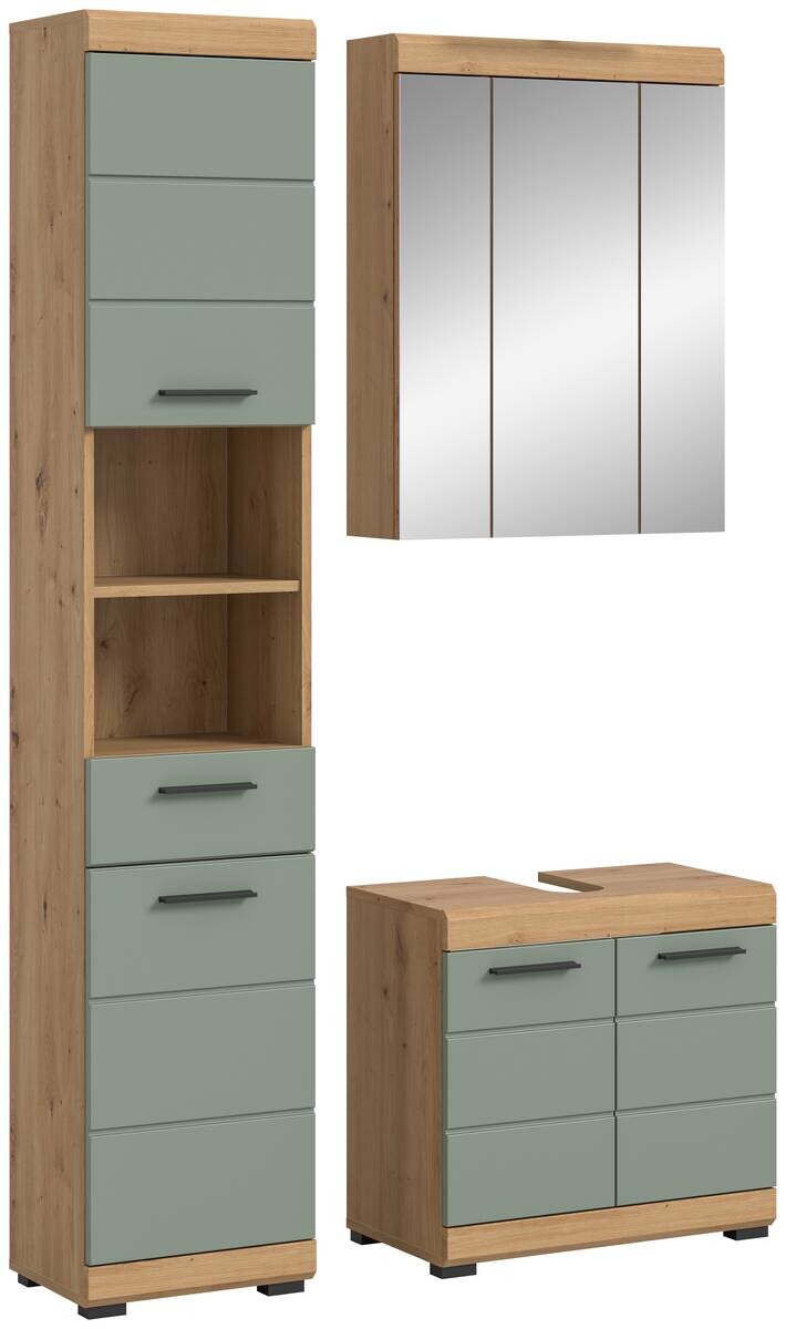 Badezimmer-Set Scout Eiche Artisan Nachbildung salbei Nachbildung B/H/T: ca. 112x191x34 cm