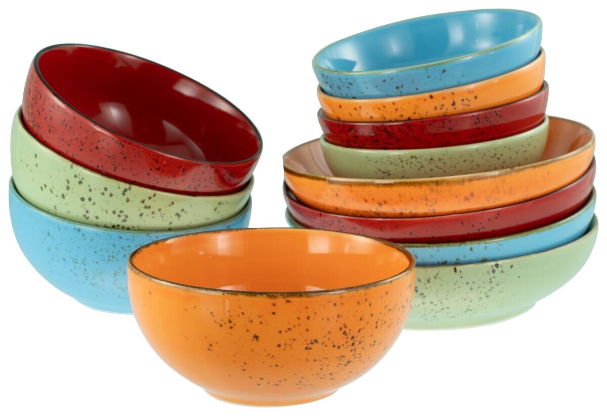 CreaTable Schüsselset Nature Collection mehrfarbig Steinzeug