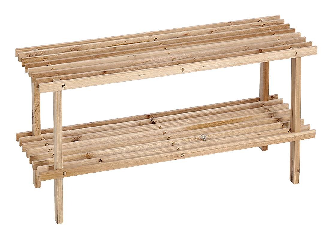 Zeller Schuhregal natur Kiefer B/H/T: ca. 80x30x26 cm
