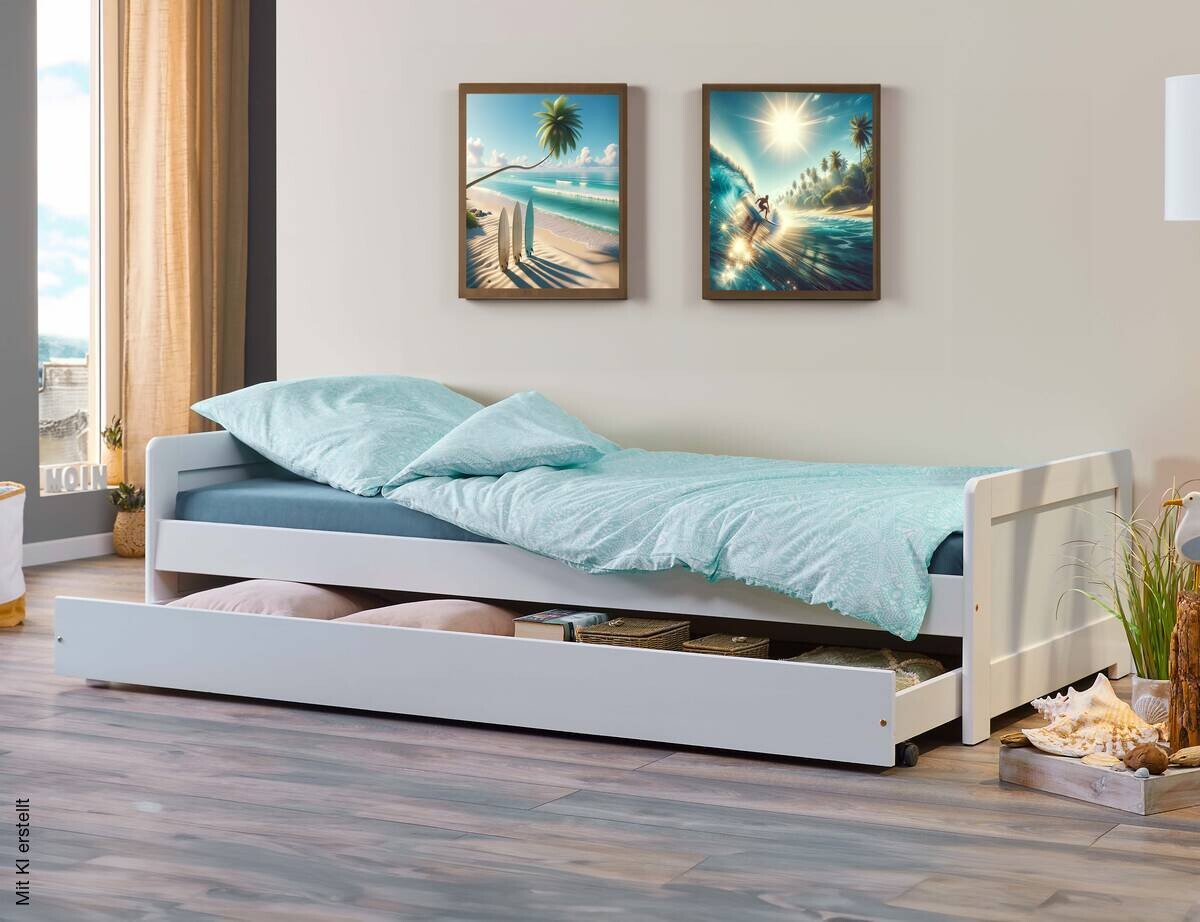 Funktionsliege Surf weiß Liegefläche B/L: ca. 90x200 cm